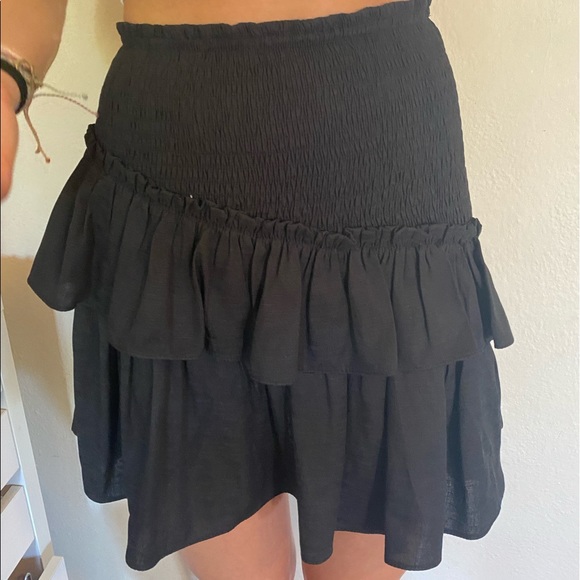 Black ruffle mini skirt - Picture 4 of 4